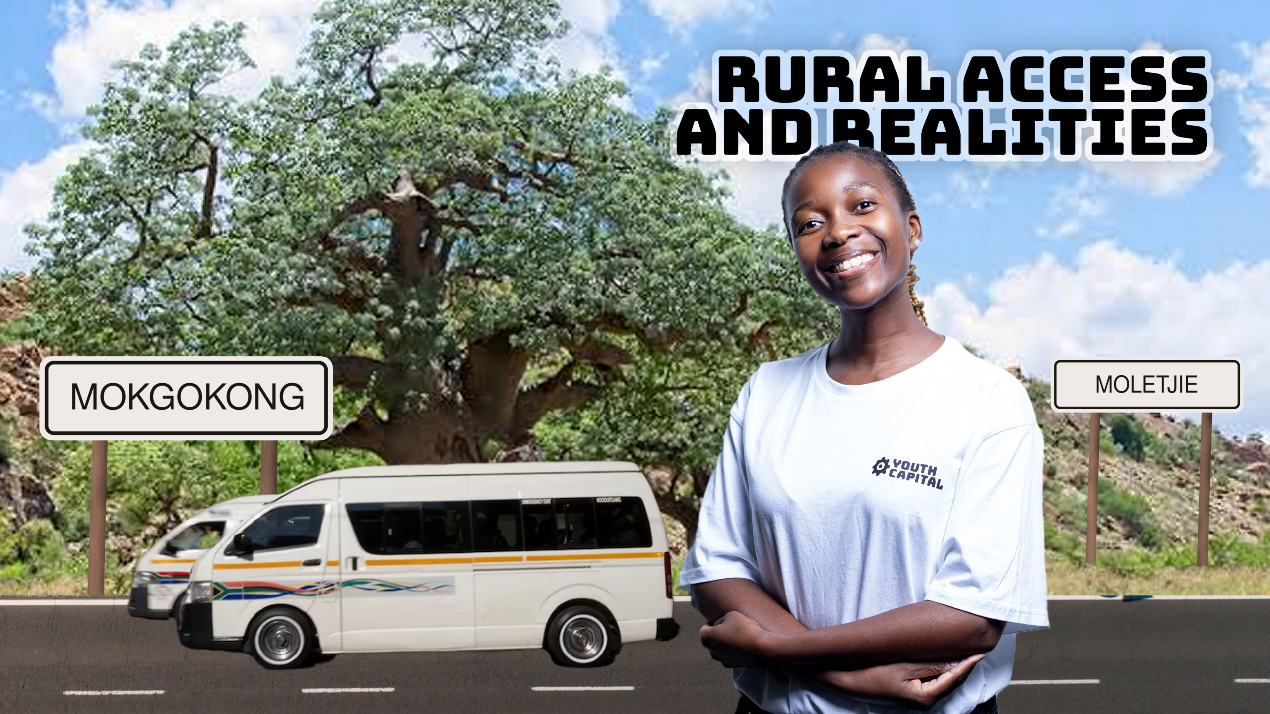 rural-youth-unemployment-limpopo-ga-mokgokong.jpg Rural youth unemployment in Limpopo: a Youth Capital facilitator beside a taxi on the road between Ga-Mokgokong and Moletjie