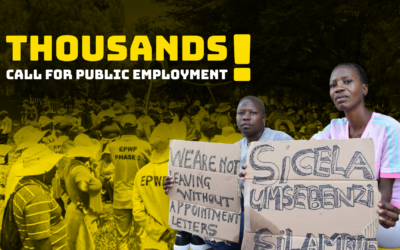 Thousands back Youth Capital’s call on National Treasury to protect and scale public employment for young people